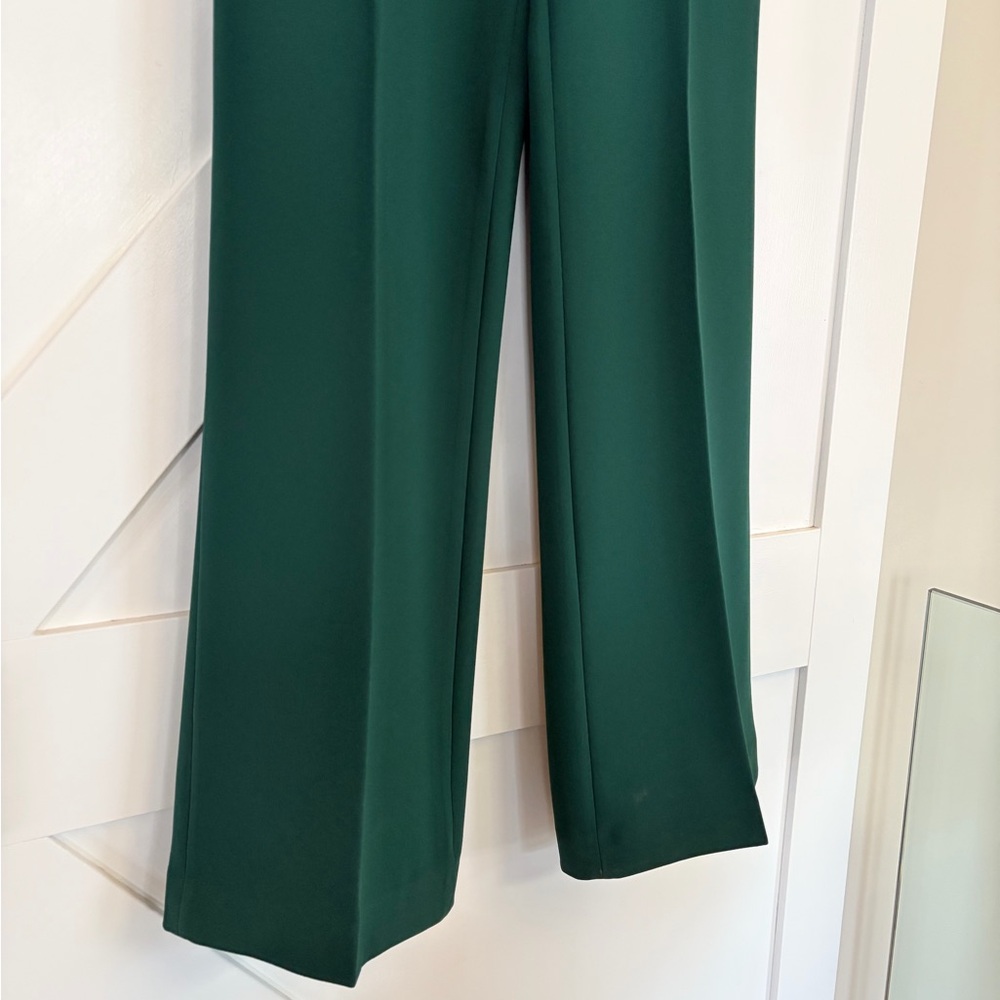 Zara Women's Dark Green Wide Leg Pants - Picture 3 of 8